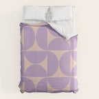Mid Century Modern Retro Pattern In Lavender Duvet Cover Gallery Image 6