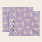 Mid Century Modern Retro Pattern In Lavender Placemat Gallery Image 1