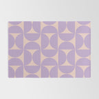 Mid Century Modern Retro Pattern In Lavender Rug Gallery Image 2