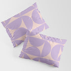 Mid Century Modern Retro Pattern In Lavender Pillow Sham Gallery Image 3