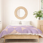 Mid Century Modern Retro Pattern In Lavender Duvet Cover Gallery Image 3