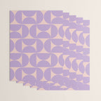 Mid Century Modern Retro Pattern In Lavender Wrapping Paper Gallery Image 3