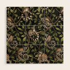 Lush Tropical Lemur Monkey Paradise Black Wood Wall Art Gallery Image 1