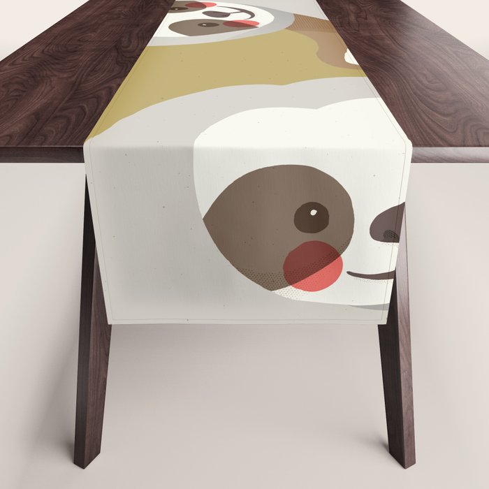 Sloth Animal Portrait Table Runner Gallery Image 1