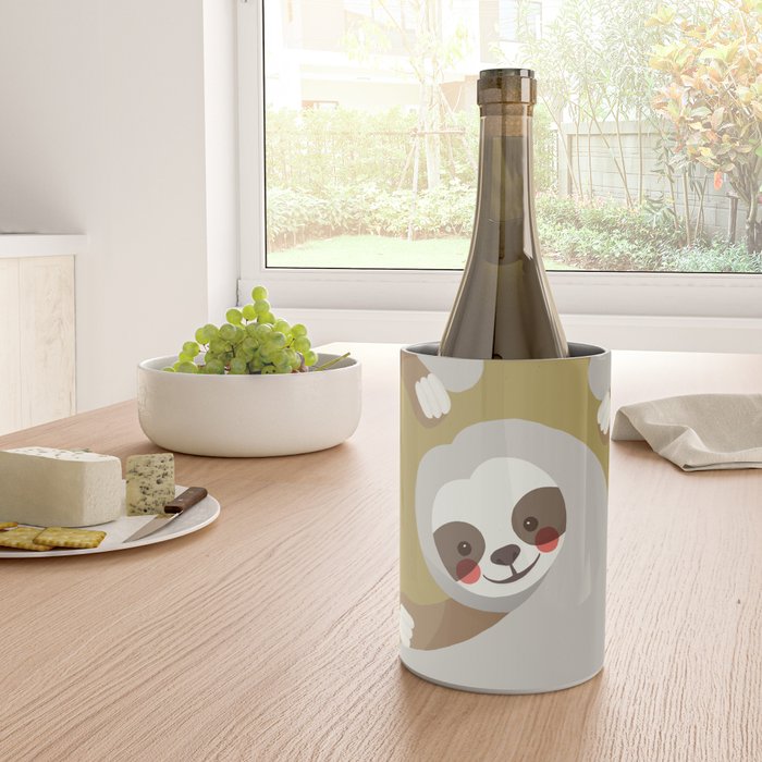Sloth Animal Portrait Wine Chiller Gallery Image 4
