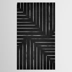 Black White Lines Minimalist Tablecloth Gallery Image 2