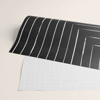Black White Lines Minimalist Wrapping Paper Gallery Image 2