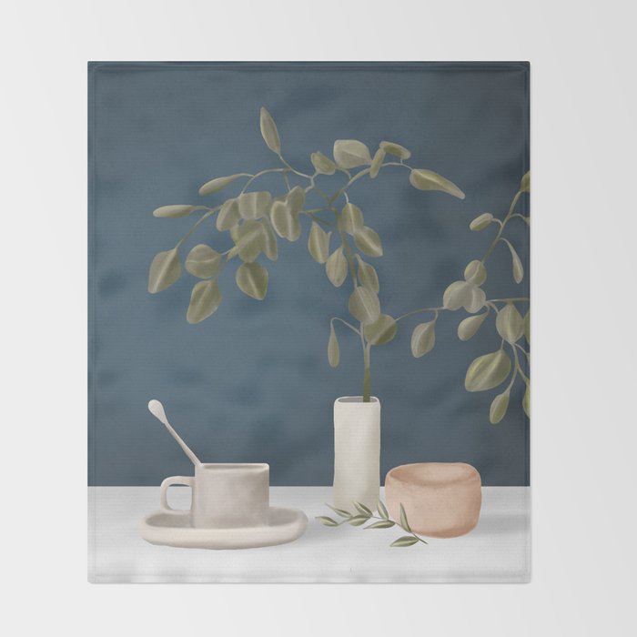 Eucalyptus I Throw Blanket Gallery Image 2