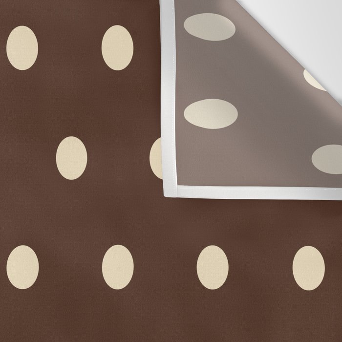 Vintage polka dots baroque brown & cream Wall Tapestry Gallery Image 3