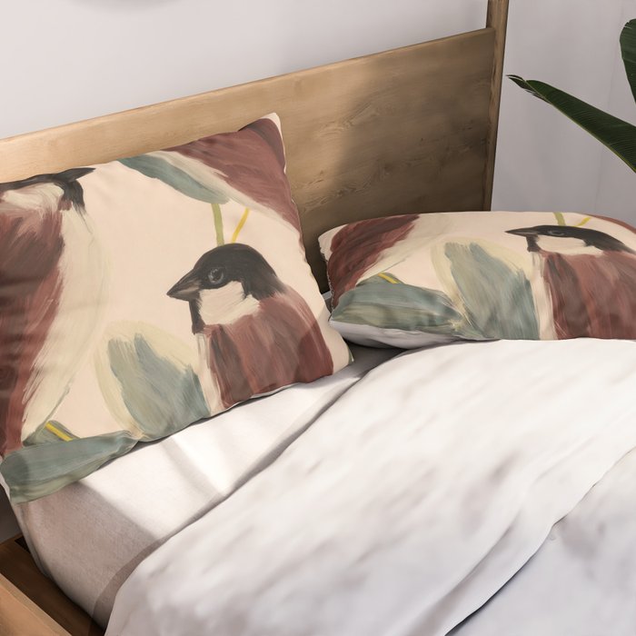  Three Sparrows Pillow Sham Gallery Image 2