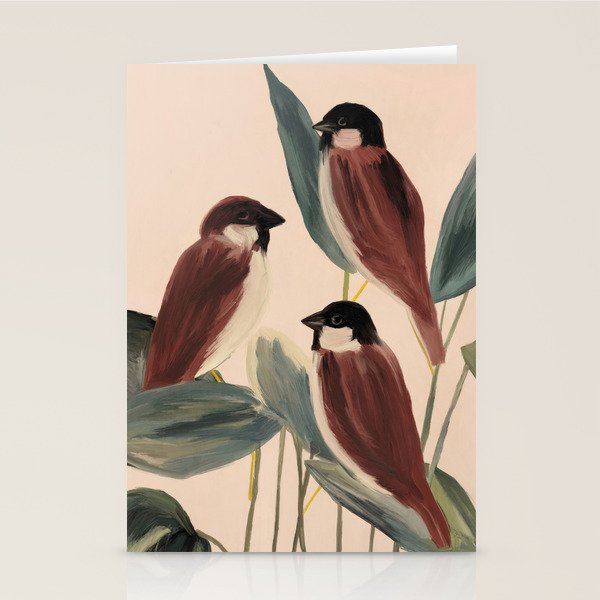  Three Sparrows Stationery Card Gallery Image 1