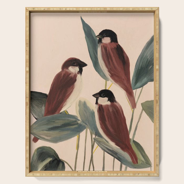  Three Sparrows Serving Tray Gallery Image 1