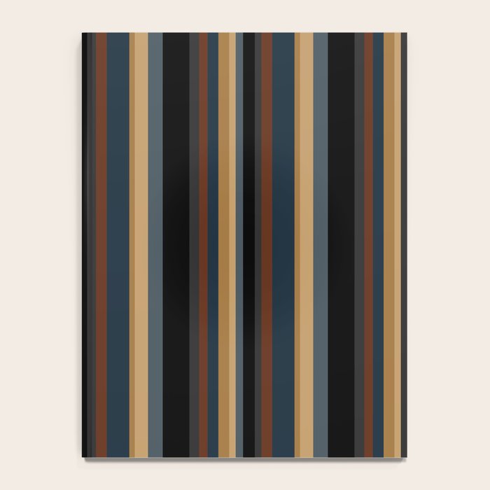 Classic Stripes V - Dark Vintage  Notebook Gallery Image 4