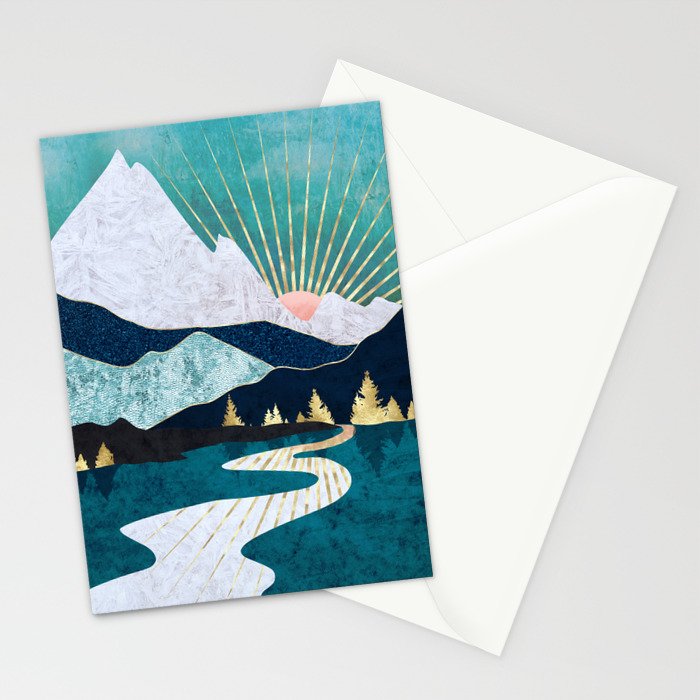 Winter River Stationery Card Gallery Image 2