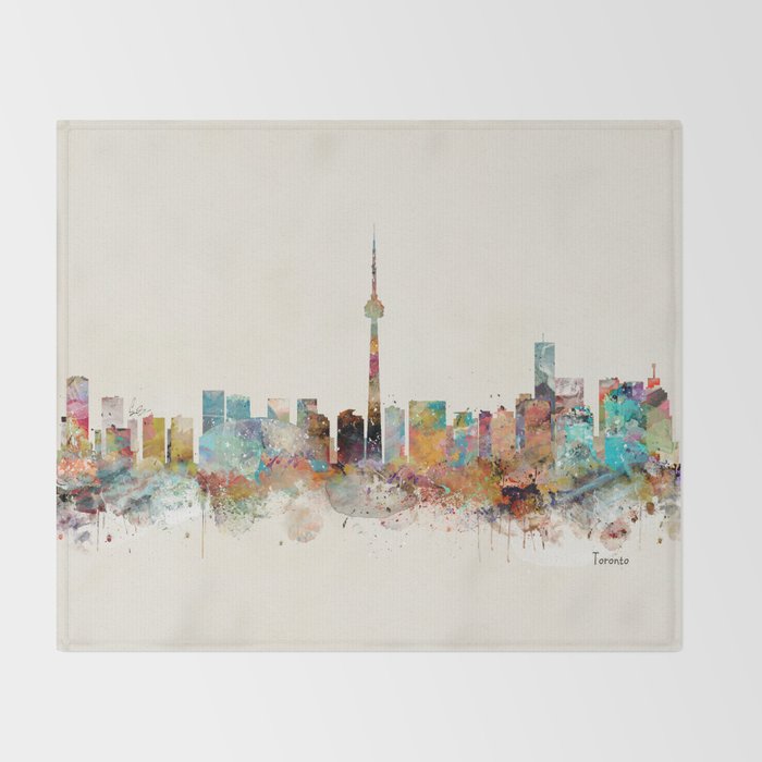 Toronto Ontario skyline Throw Blanket Gallery Image 2