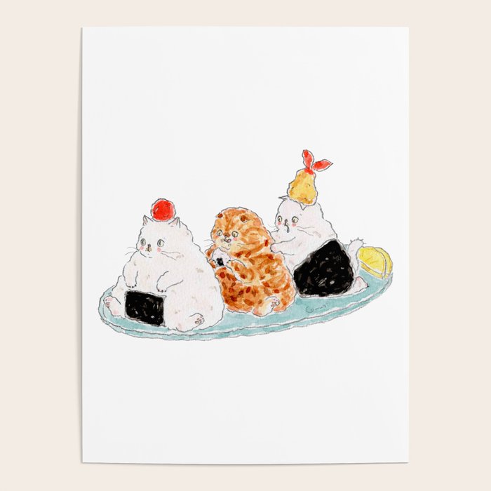 Omakase Onigiri Cats Poster Gallery Image 4