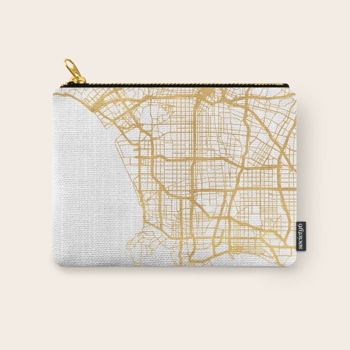 LOS ANGELES CALIFORNIA CITY STREET MAP ART Carry All Pouch Gallery Image 1