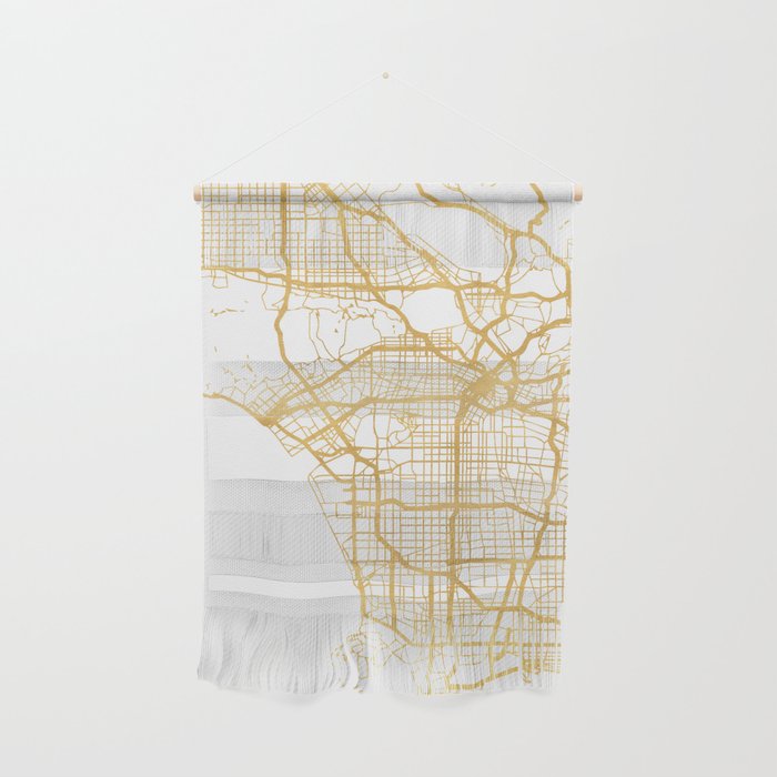 LOS ANGELES CALIFORNIA CITY STREET MAP ART Wall Hanging Gallery Image 1