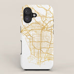 LOS ANGELES CALIFORNIA CITY STREET MAP ART iPhone Case Gallery Image 1
