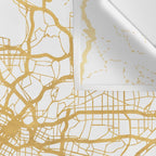 LOS ANGELES CALIFORNIA CITY STREET MAP ART Wall Tapestry Gallery Image 3