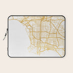 LOS ANGELES CALIFORNIA CITY STREET MAP ART Laptop Sleeve Gallery Image 1