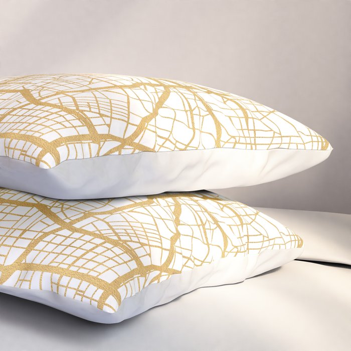 LOS ANGELES CALIFORNIA CITY STREET MAP ART Pillow Sham Gallery Image 3