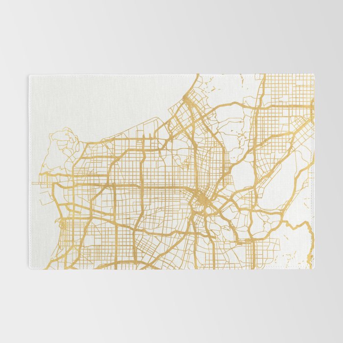 LOS ANGELES CALIFORNIA CITY STREET MAP ART Rug Gallery Image 2