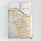 LOS ANGELES CALIFORNIA CITY STREET MAP ART Duvet Cover Gallery Image 6