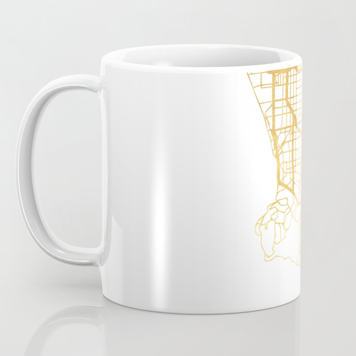LOS ANGELES CALIFORNIA CITY STREET MAP ART Coffee Mug Gallery Image 3