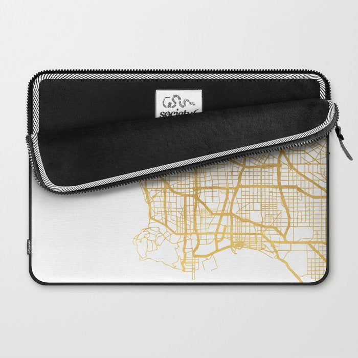 LOS ANGELES CALIFORNIA CITY STREET MAP ART Laptop Sleeve Gallery Image 2