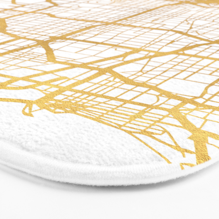 LOS ANGELES CALIFORNIA CITY STREET MAP ART Bath Mat Gallery Image 3