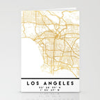 LOS ANGELES CALIFORNIA CITY STREET MAP ART Stationery Card Gallery Image 2