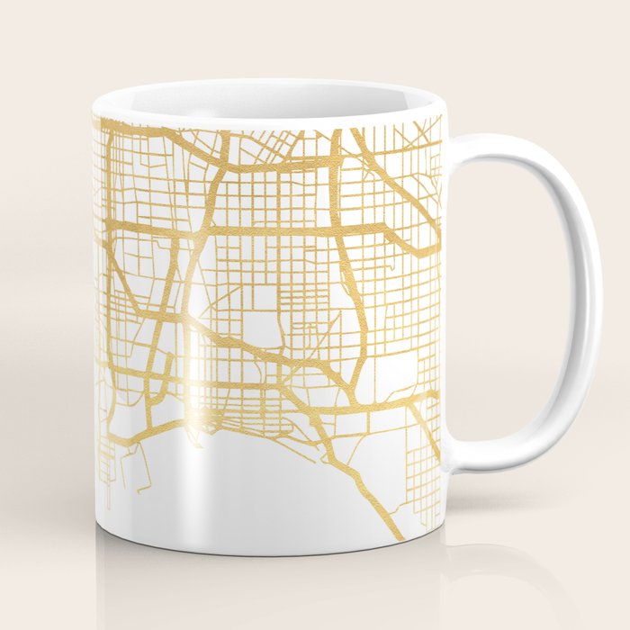 LOS ANGELES CALIFORNIA CITY STREET MAP ART Coffee Mug Gallery Image 1