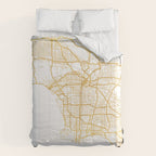 LOS ANGELES CALIFORNIA CITY STREET MAP ART Comforter Gallery Image 6