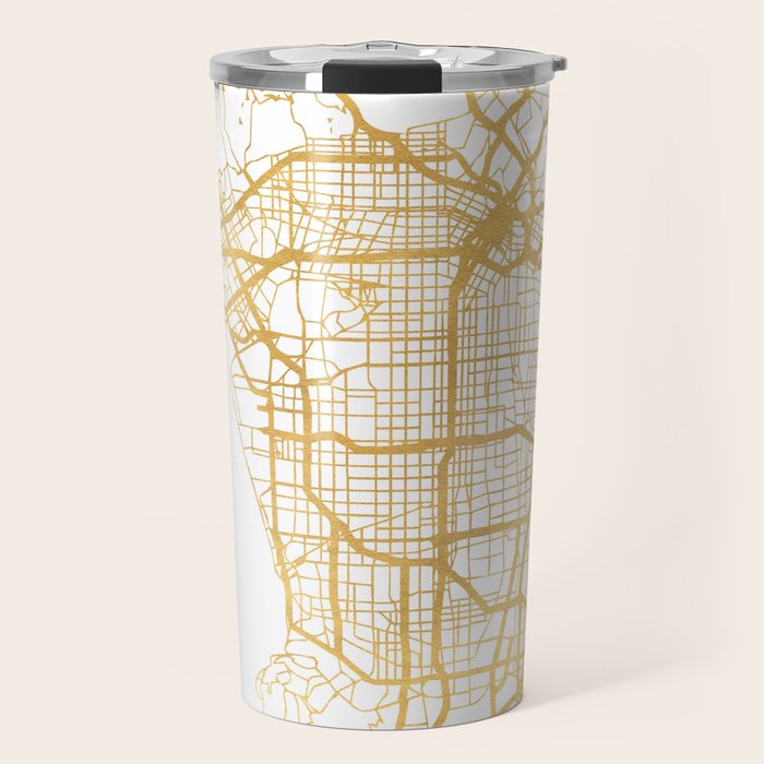 LOS ANGELES CALIFORNIA CITY STREET MAP ART Travel Mug Gallery Image 1