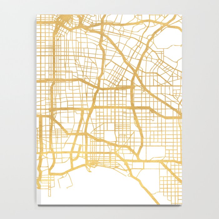 LOS ANGELES CALIFORNIA CITY STREET MAP ART Notebook Gallery Image 4