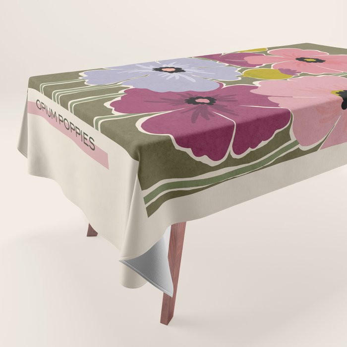 Flower Market - Opium Poppies Tablecloth Gallery Image 1