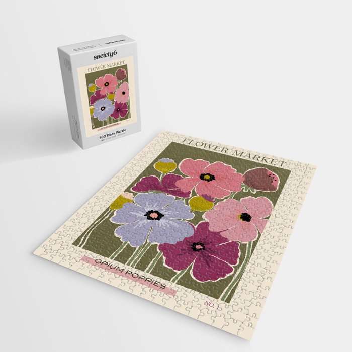 Flower Market - Opium Poppies Jigsaw Puzzle Gallery Image 2