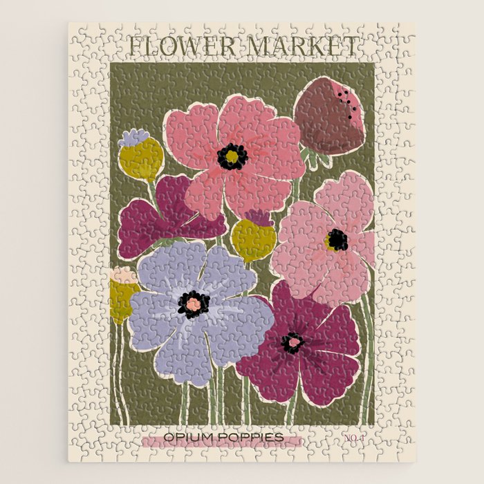 Flower Market - Opium Poppies Jigsaw Puzzle Gallery Image 1