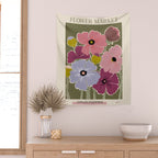 Flower Market - Opium Poppies Wall Tapestry Gallery Image 2