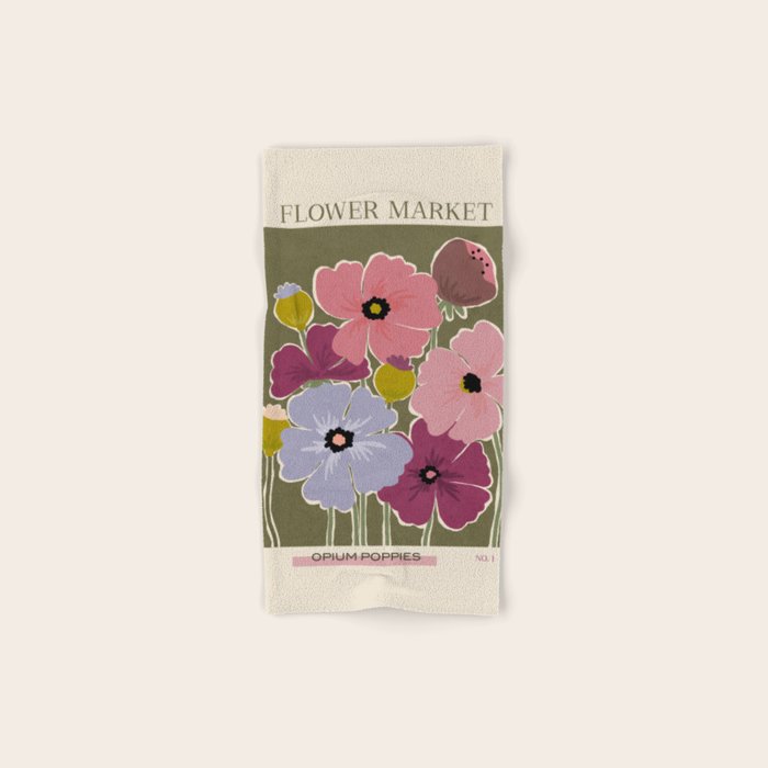 Flower Market - Opium Poppies Bath Towel Gallery Image 1