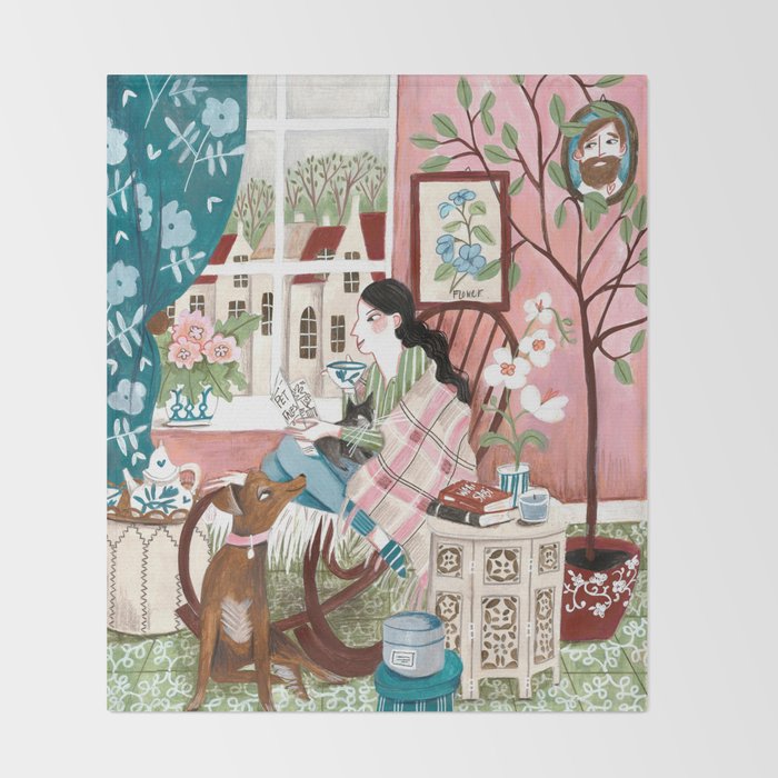 Love for reading Throw Blanket Gallery Image 2