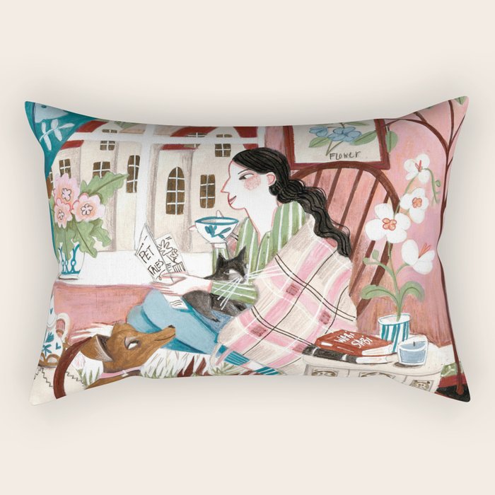 Love for reading Rectangular Pillow Gallery Image 1