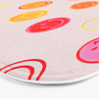 Smiling Faces Pattern Bath Mat Gallery Image 3