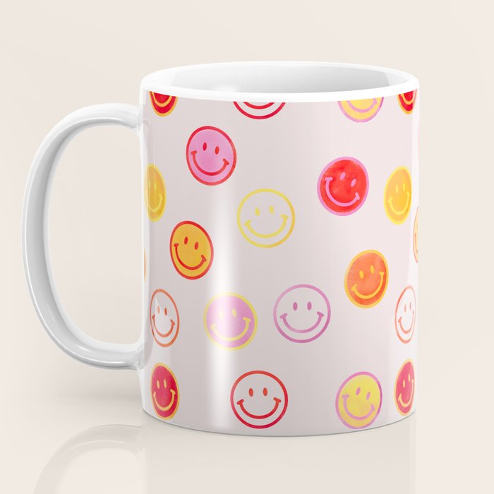 Smiling Faces Pattern Coffee Mug Gallery Image 3