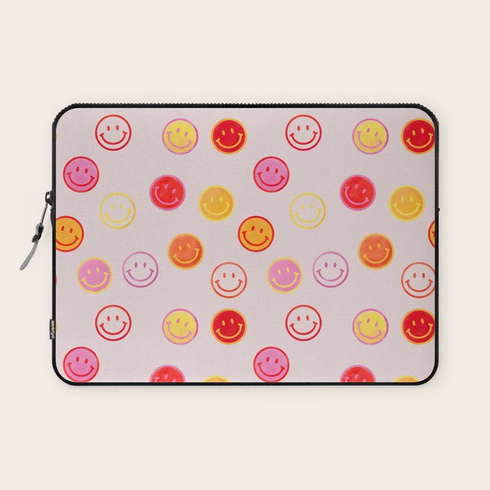Smiling Faces Pattern Laptop Sleeve Gallery Image 1