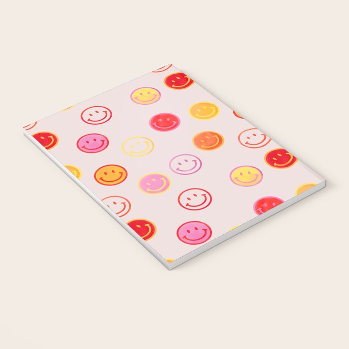 Smiling Faces Pattern Notebook Gallery Image 3