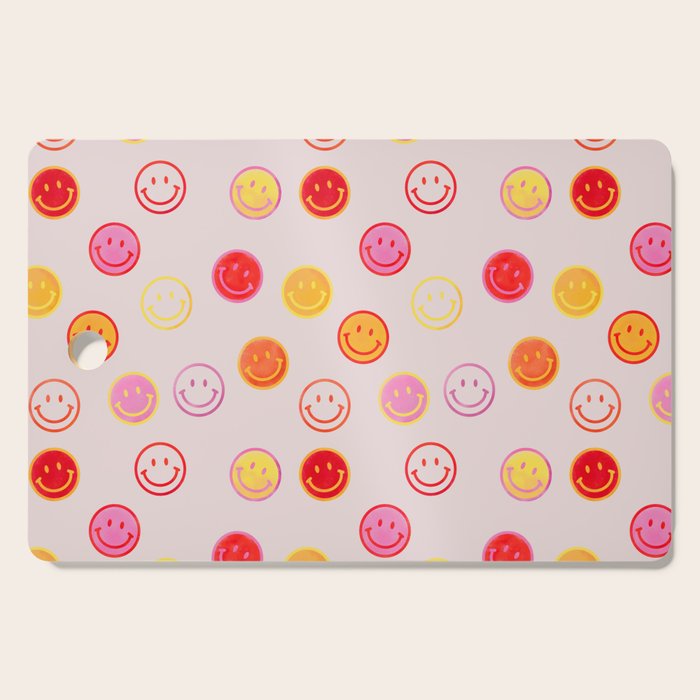 Smiling Faces Pattern Cutting Board Gallery Image 1