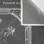 Baseball Patent - Sports Fan Softball Baseball Art - Black Chalkboard Wall Tapestry Gallery Image 3