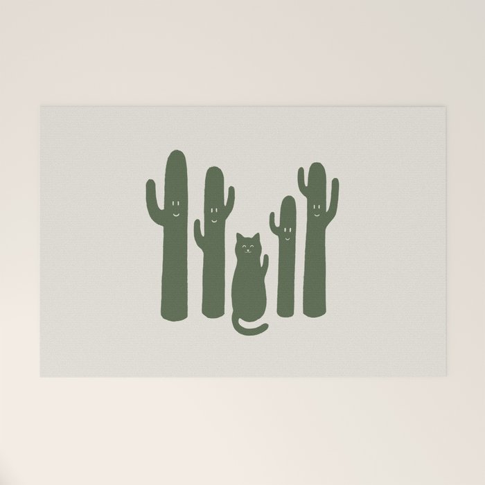 Hidden cat 55g green CATus Welcome Mat Gallery Image 1
